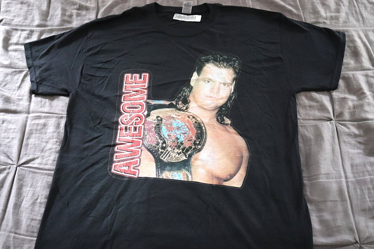 Mike Awesome T-Shirt [FMW - Japan - Hulk Hogan - Ric Flair - Randy Savage - Chris Jericho - Ultimate Warrior - Bret Hart]