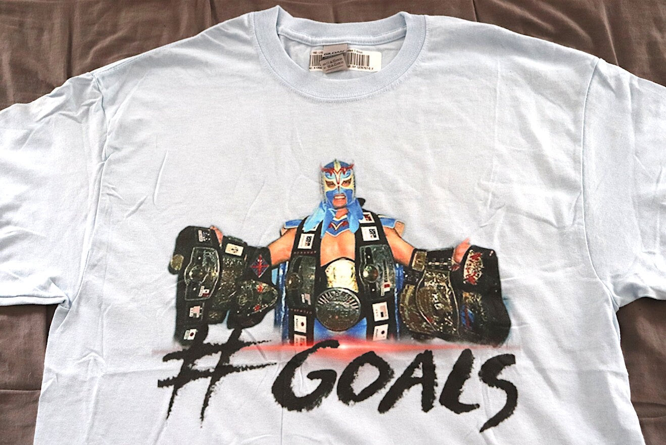 Ultimo Dragon "GOALS" T-Shirt [Japan - NJPW - Hulk Hogan - Great Muta - Masahiro Chono - Ric Flair - Chris Jericho - Liger - Vintage]