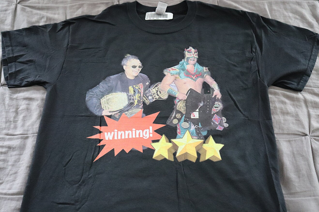 Ultimo Dragon "Winning" T-Shirt [Japan - NJPW - Hulk Hogan - Great Muta - Masahiro Chono - Ric Flair - Chris Jericho - Liger]