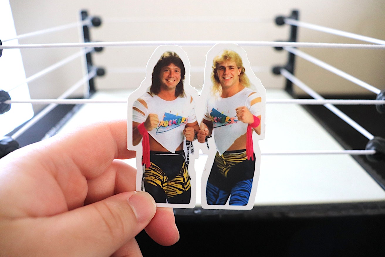 The Rockers Sticker [Shawn Michaels - Marty Jannetty - Hulk Hogan - Ric Flair - Randy Savage, Ultimate Warrior, Bret Hart, 90s]