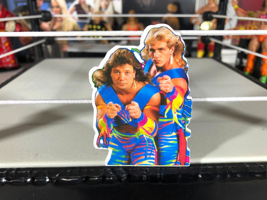 The Rockers Sticker No.2 [Shawn Michaels - Marty Jannetty - Hulk Hogan - Ric Flair - Randy Savage, Ultimate Warrior, Bret Hart]