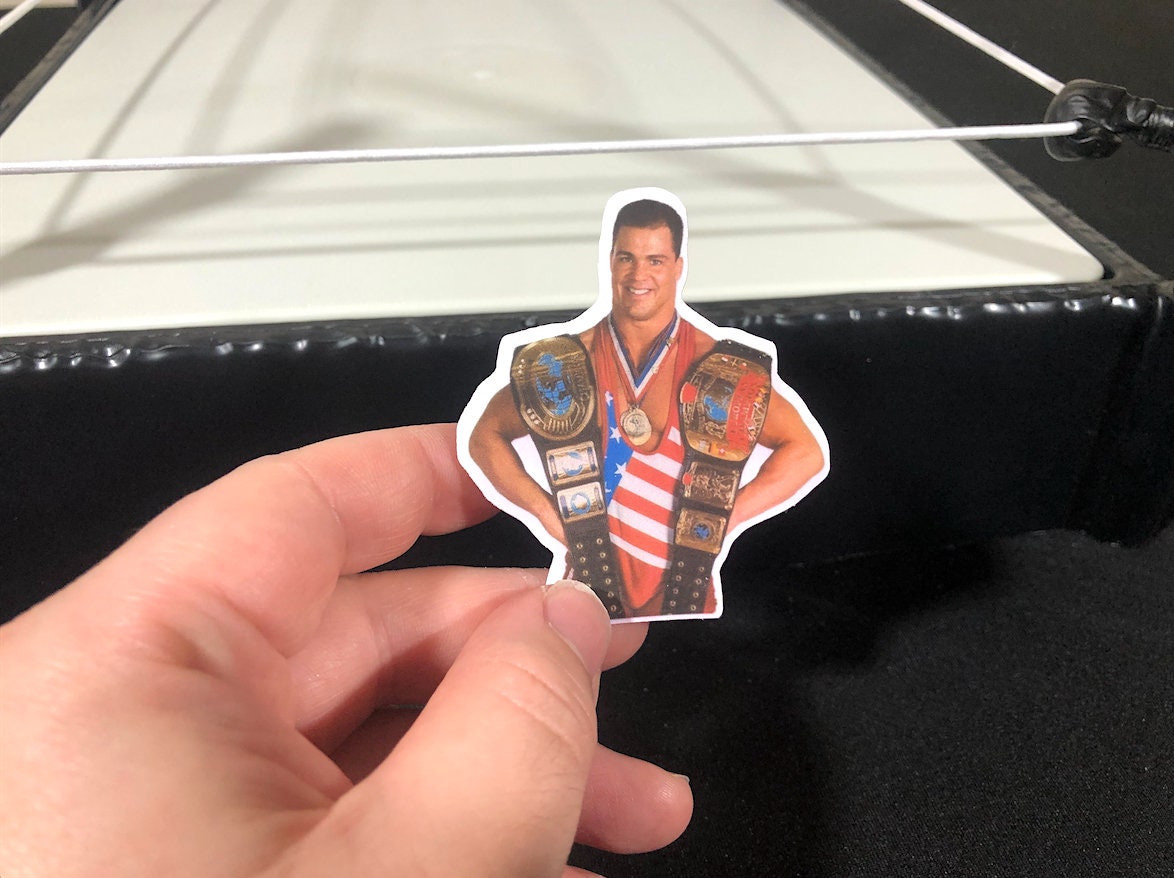 Kurt Angle Sticker No.2 [Hulk Hogan - Ric Flair - Randy Savage - Ultimate Warrior - Macho Man - Njpw - Bret Hart - tna]