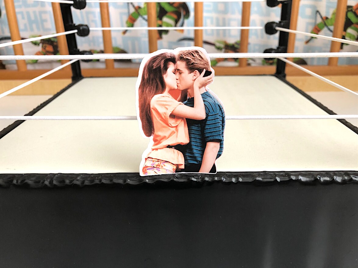 Saved By The Bell - Zack N Kelly Sticker No.3 (Pop Culture, Icons, TV Shows, Valentine's Day, Valentine, Love, For Her, Decor)