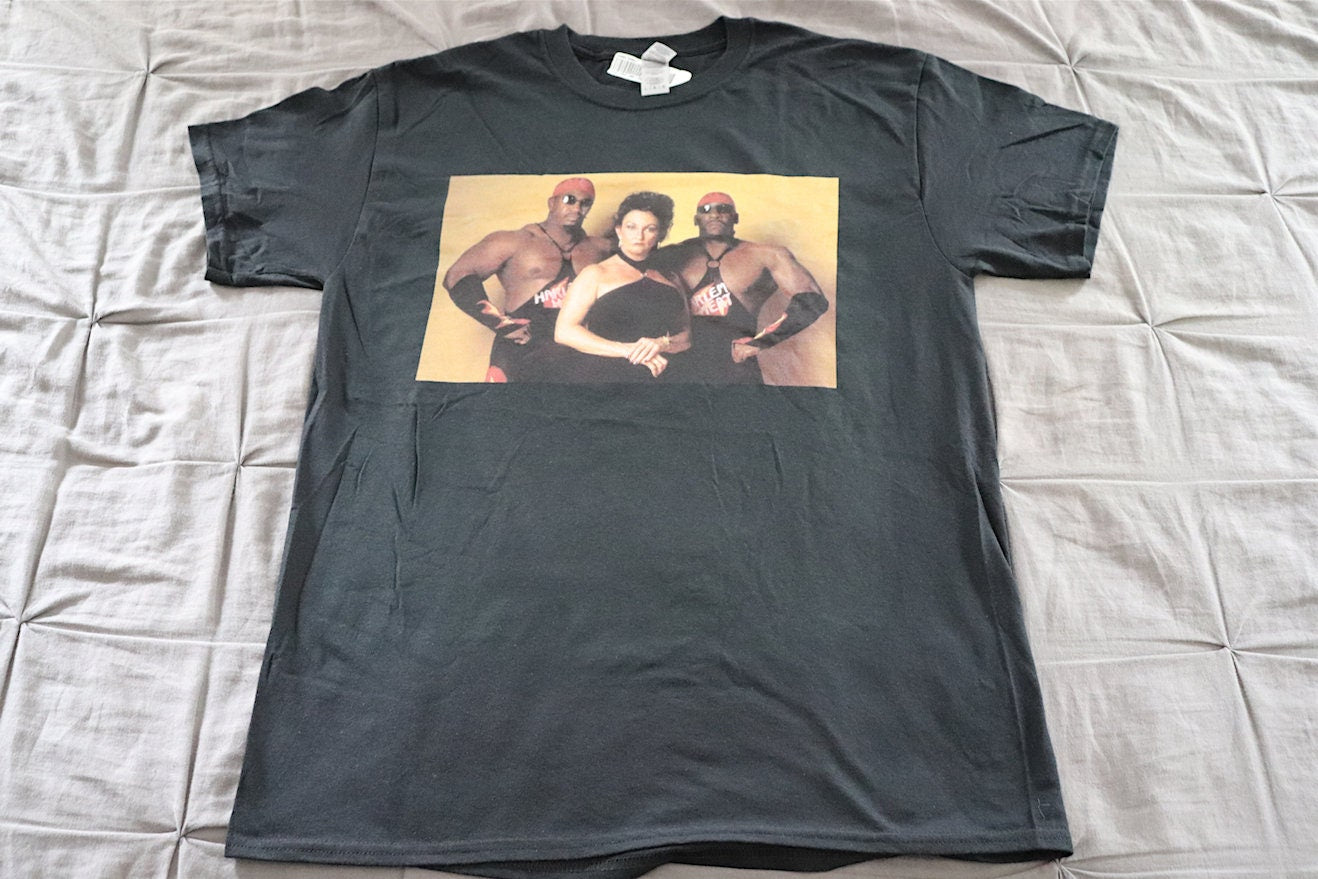 H.Heat & Sister Sherri T-Shirt [Ric Flair - Hulk Hogan - Randy Savage - Chris Jericho - Booker T - Sherri - Harlem]