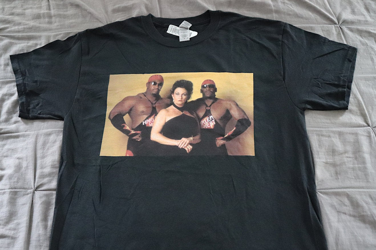 H.Heat & Sister Sherri T-Shirt [Ric Flair - Hulk Hogan - Randy Savage - Chris Jericho - Booker T - Sherri - Harlem]