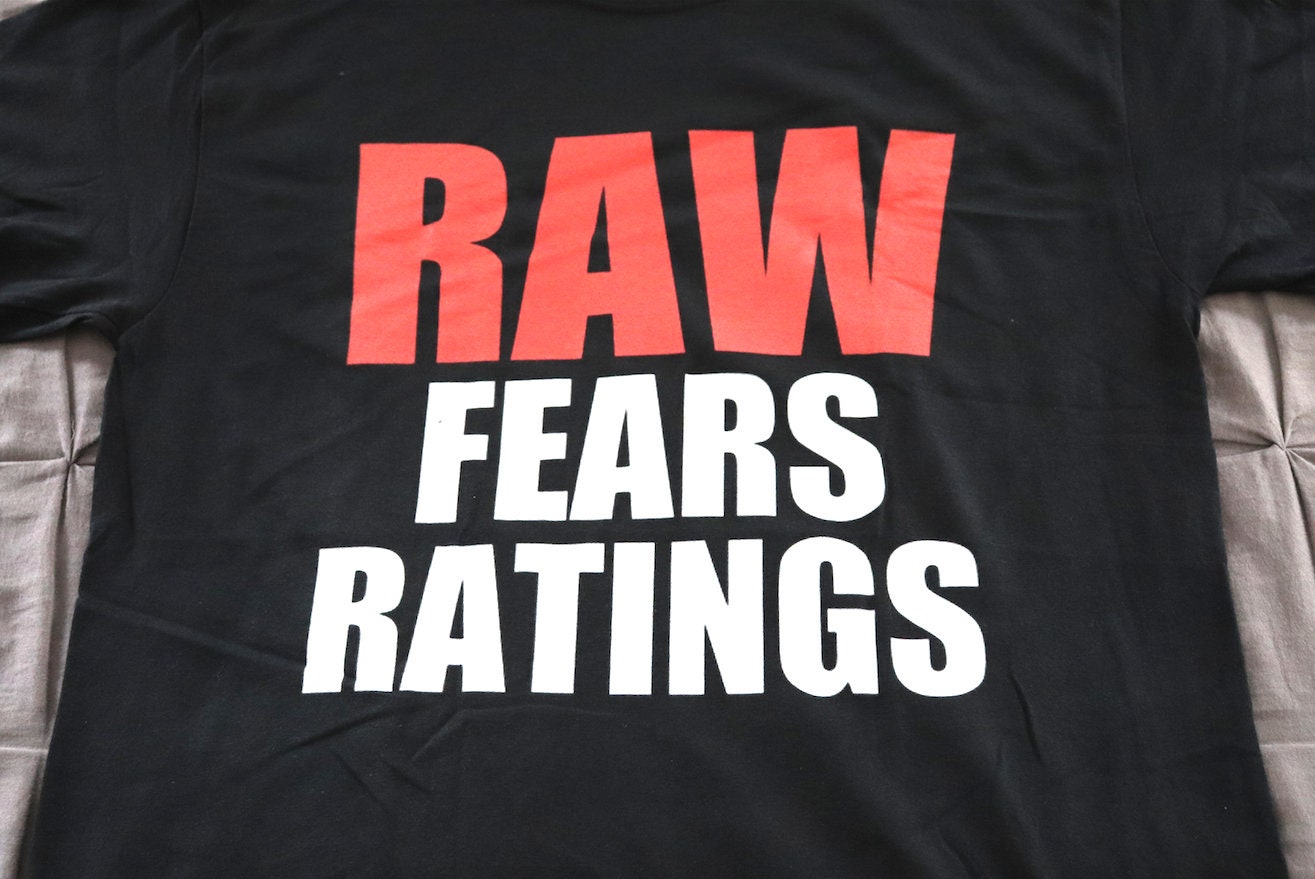 R-@-VV Fears Ratings T-Shirt [Ric Flair - Hulk Hogan - Randy Savage - Chris Jericho - Bret Hart - Ultimate Warrior - Vintage - Thrift]