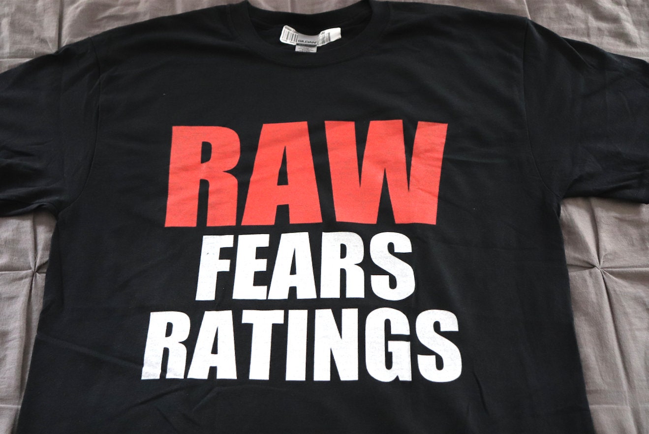 R-@-VV Fears Ratings T-Shirt [Ric Flair - Hulk Hogan - Randy Savage - Chris Jericho - Bret Hart - Ultimate Warrior - Vintage - Thrift]