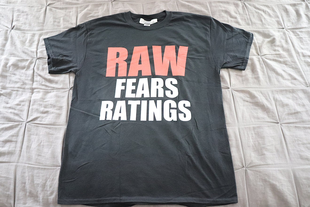 R-@-VV Fears Ratings T-Shirt [Ric Flair - Hulk Hogan - Randy Savage - Chris Jericho - Bret Hart - Ultimate Warrior - Vintage - Thrift]