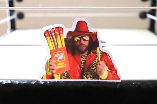 Macho Man Randy Savage icon Sticker No.2 [Hulk Hogan, Ric Flair, Ultimate Warrior, Wrestling, Father's Day, Birthday, Gift, Dad]