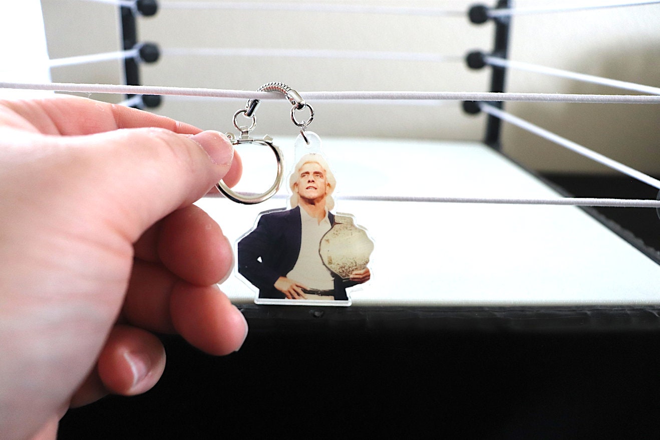 Ric Flair KeyChain 2 [Hulk Hogan - Randy Savage - For Him - KeyChain - Pop Culture - Father's Day - Gift - Vintage - Birthday Gift]