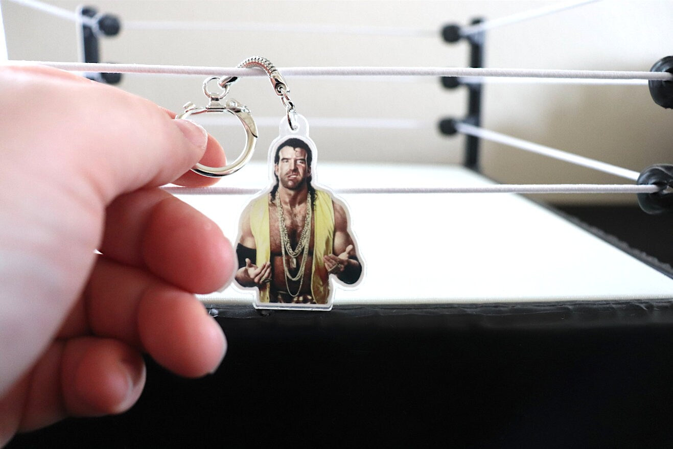 R@Z0r H@ll KeyChain [Father's Day - Hulk Hogan - Randy Savage - For Him - KeyChain - Pop Culture - Gift - Birthday Gift]