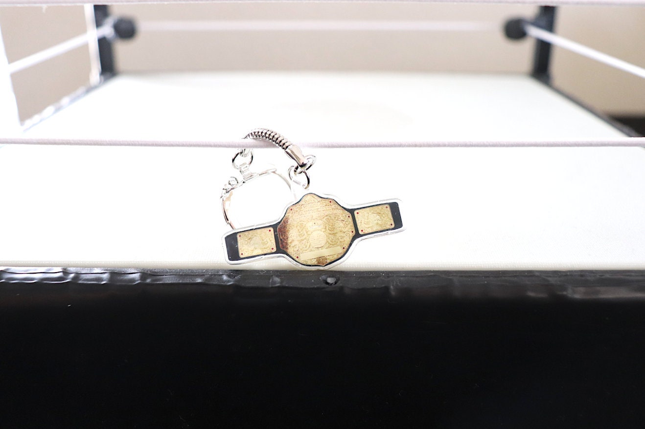 World Title KeyChain [Hulk Hogan - Ric Flair - Randy Savage - For Him  - Pop Culture - Valentine's Day - Gift - Valentine - Birthday Gift]