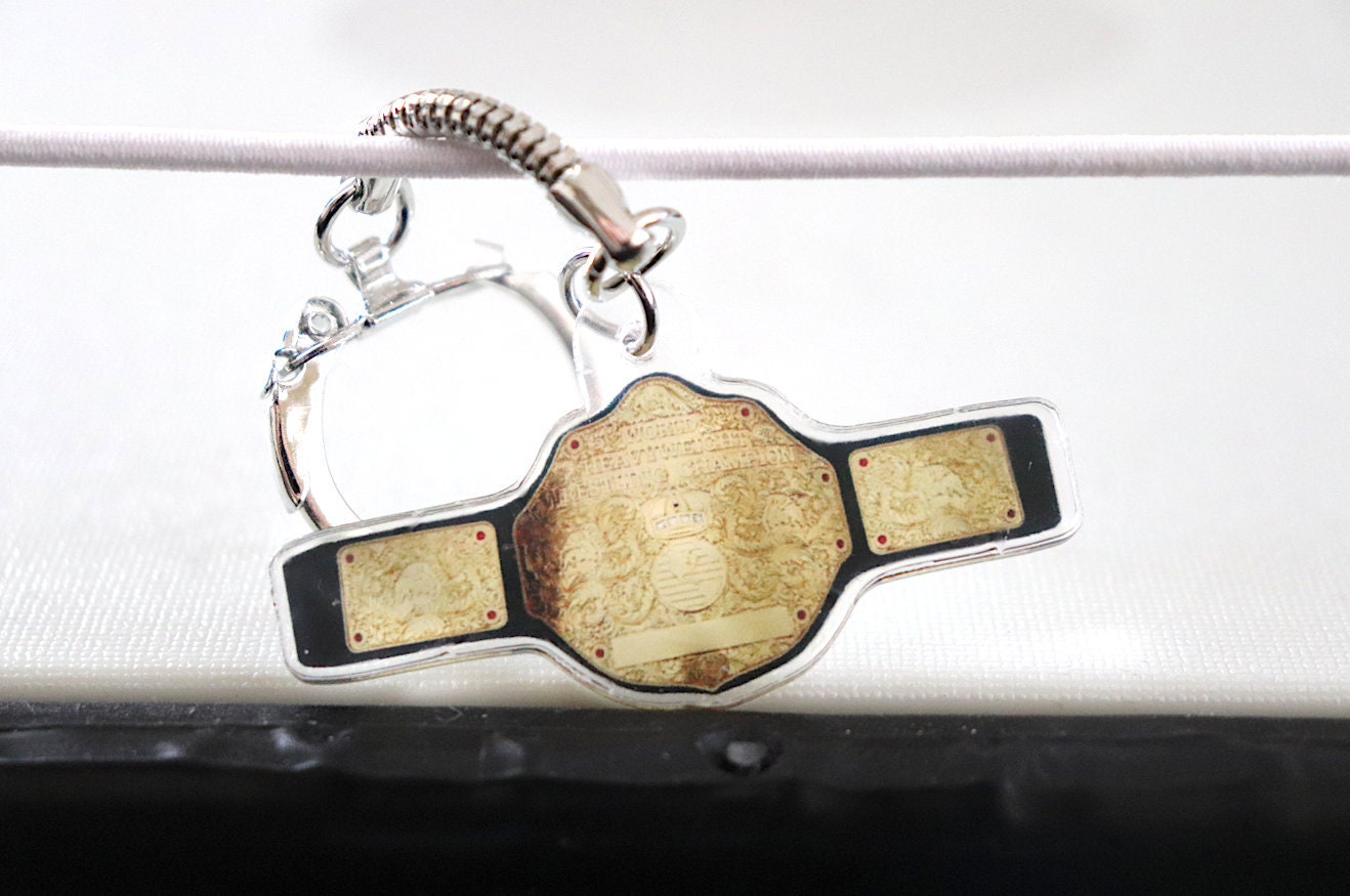 World Title KeyChain [Hulk Hogan - Ric Flair - Randy Savage - For Him  - Pop Culture - Valentine's Day - Gift - Valentine - Birthday Gift]