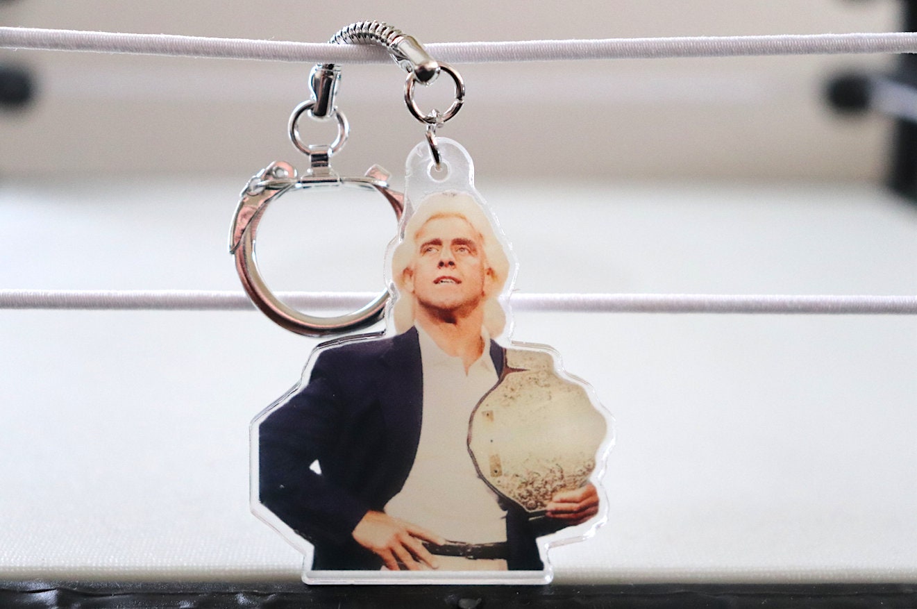 Ric Flair KeyChain 2 [Hulk Hogan - Randy Savage - For Him - KeyChain - Pop Culture - Father's Day - Gift - Vintage - Birthday Gift]