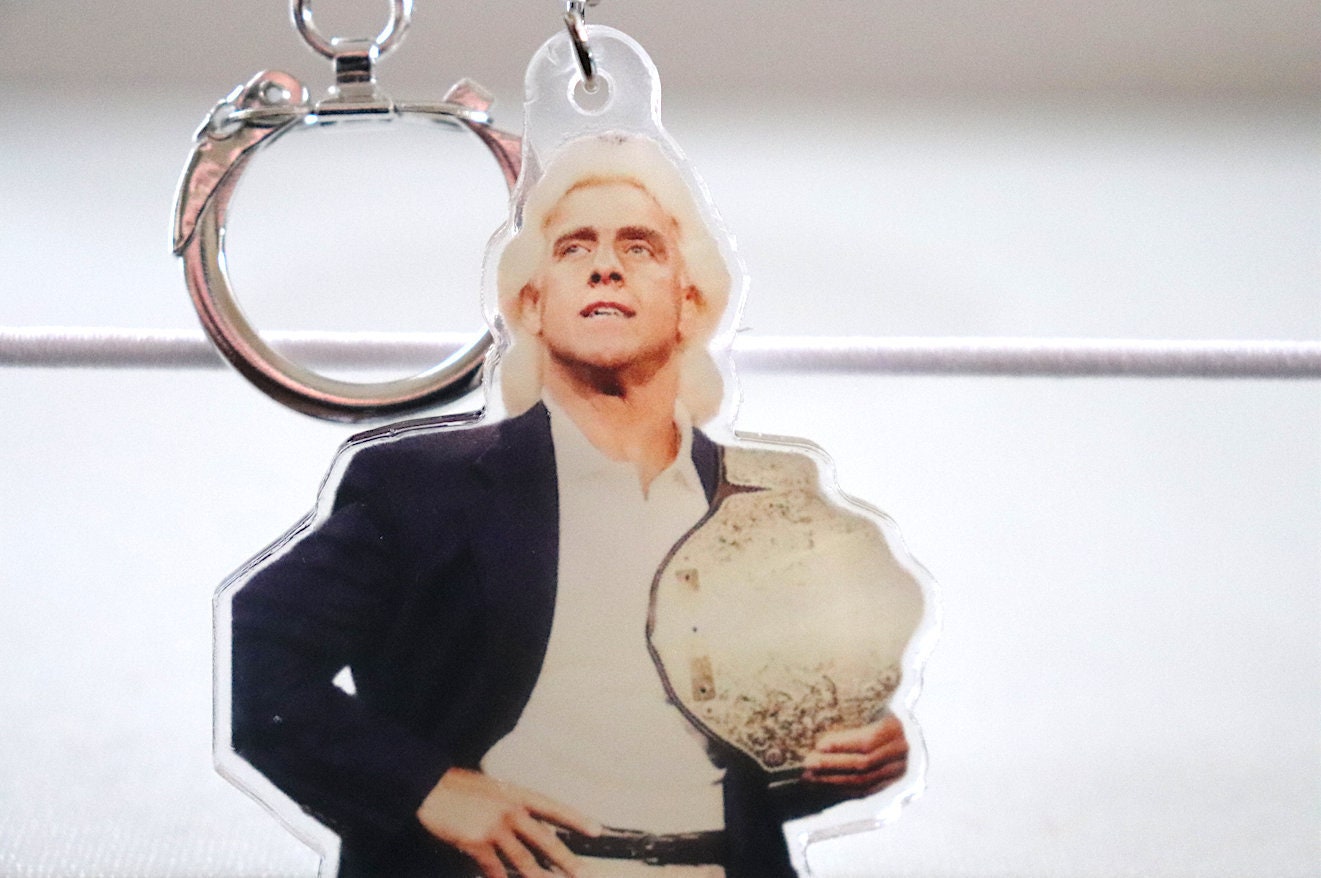 Ric Flair KeyChain 2 [Hulk Hogan - Randy Savage - For Him - KeyChain - Pop Culture - Father's Day - Gift - Vintage - Birthday Gift]