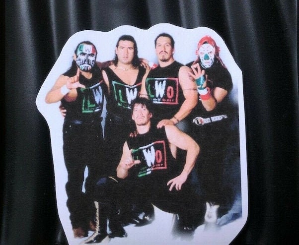 LWO Sticker 2 [Eddie Guerrero - Mexico - Latino - La Parka - Hulk Hogan - Ric Flair - Randy Savage - Rey Mysterio Jr]