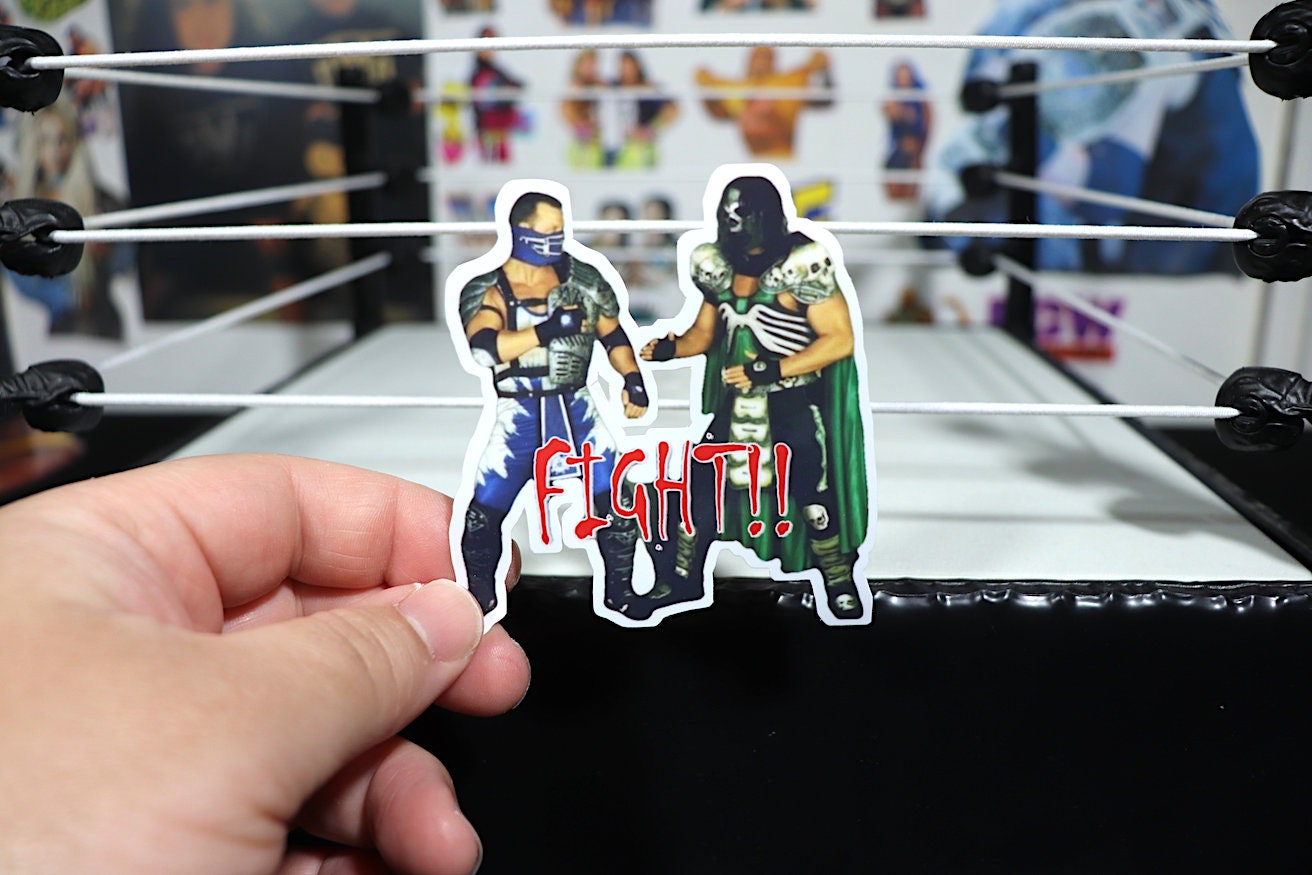 Mortis Vs Glacier Sticker [Ric Flair - Hulk Hogan - Randy Savage - Ultimate Warrior - Wrestling]