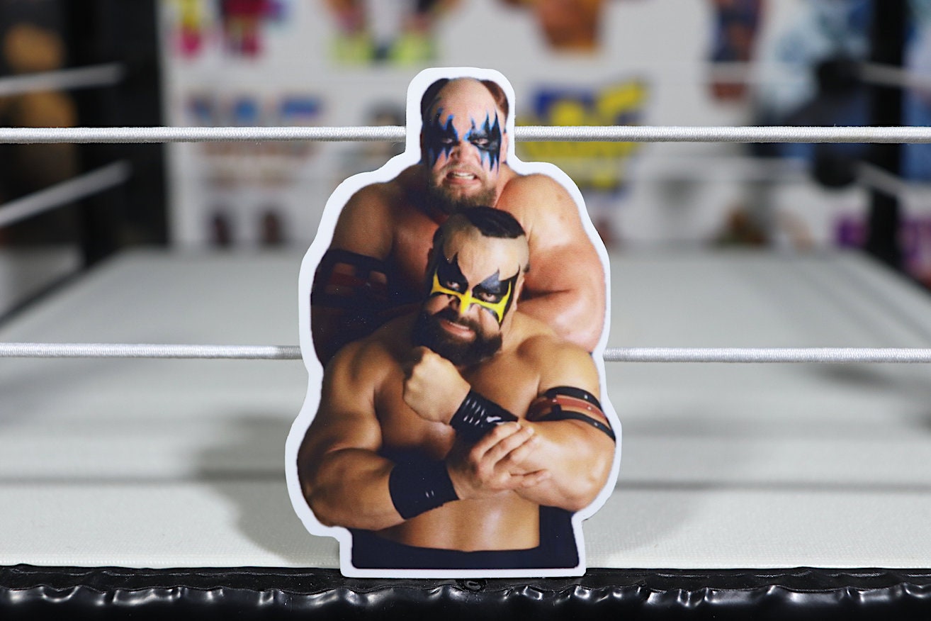 Powers Of Pain Sticker No.2 [Warlord - Barbarian - Ric Flair - Hulk Hogan - Randy Savage - Ultimate Warrior - Wrestling]