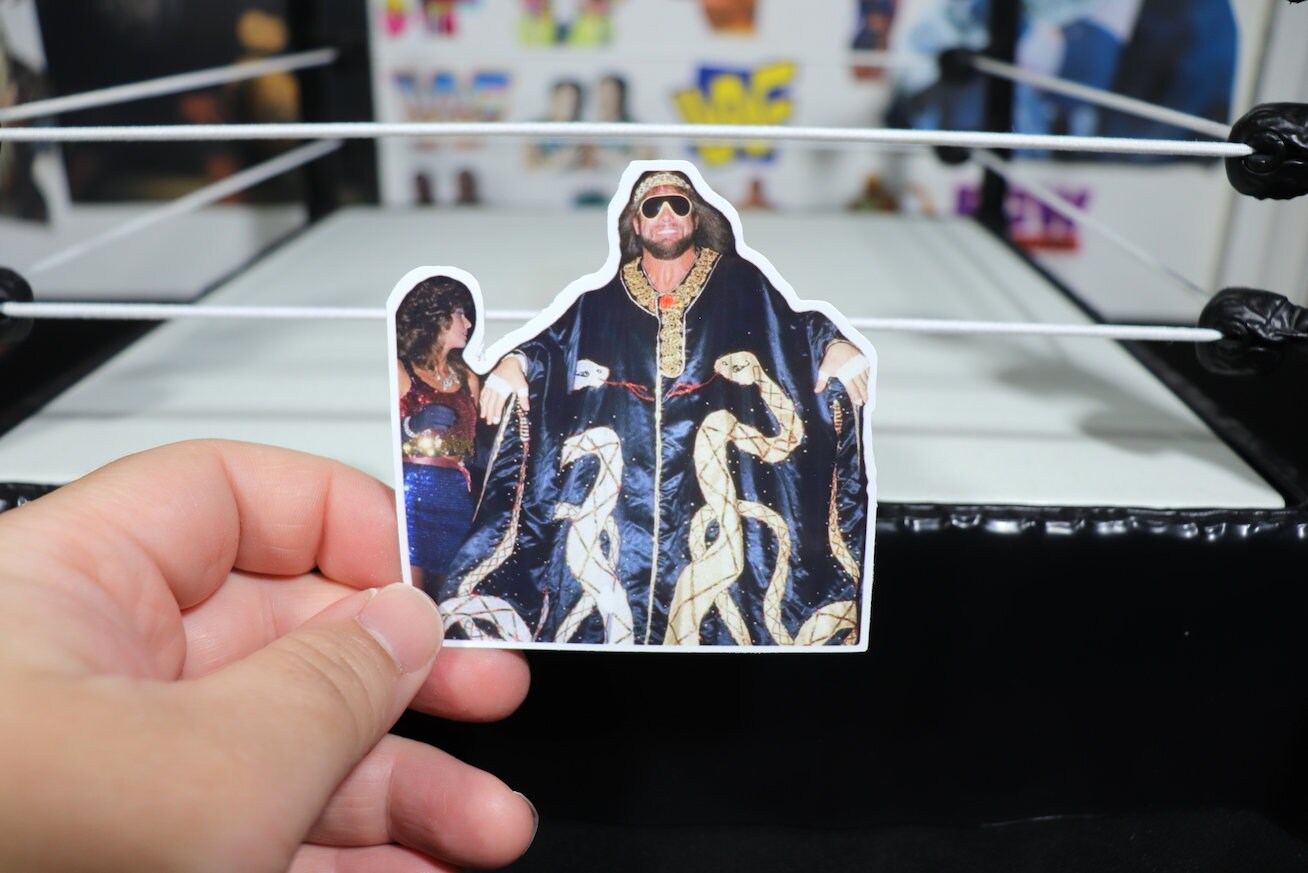 Macho Man Randy Savage & Elizabeth Sticker No.2 [Hulk Hogan - Ric Flair - Ultimate Warrior - njpw]