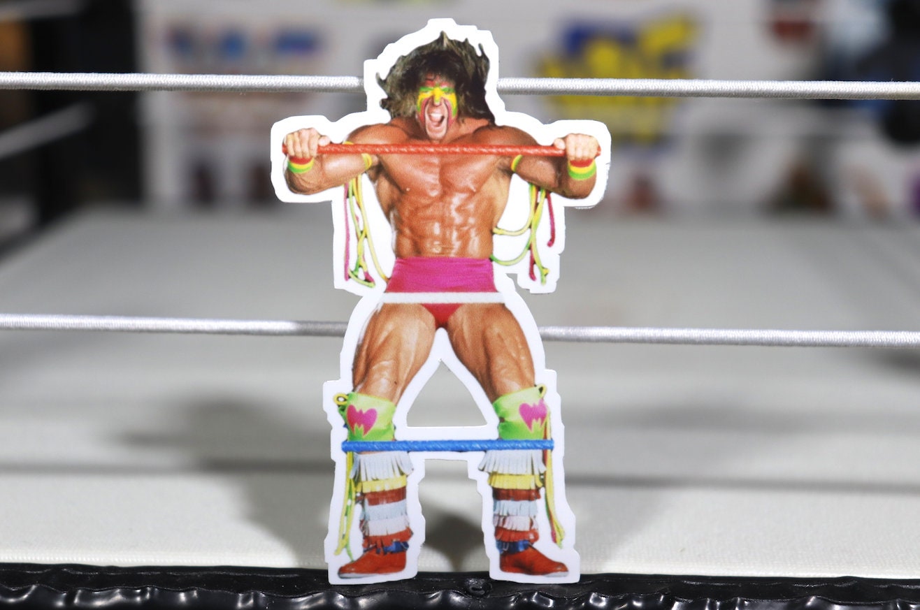 Ultimate Warrior Rope Shake Sticker [Wrestling - Hulk Hogan - Ric Flair - Randy Savage - Dusty Rhodes - Road Warriors]