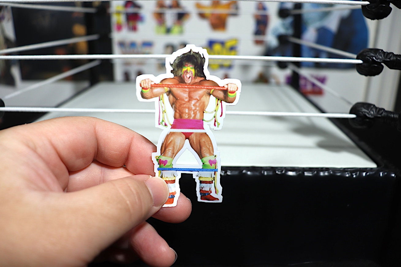 Ultimate Warrior Rope Shake Sticker [Wrestling - Hulk Hogan - Ric Flair - Randy Savage - Dusty Rhodes - Road Warriors]