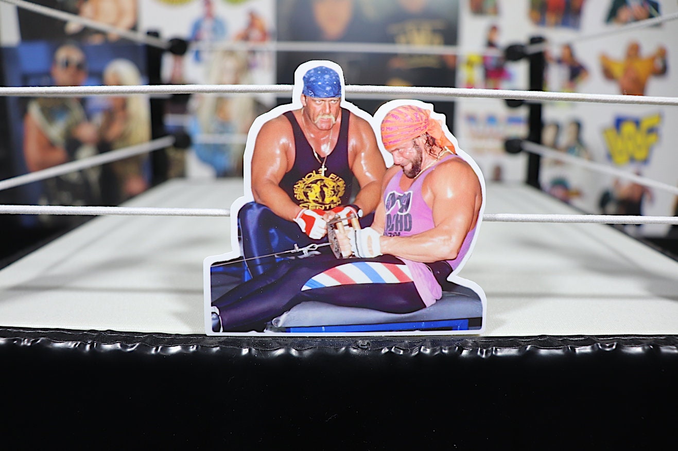 Randy Savage & Hulk Hogan GYM FLOW Sticker [Hulk Hogan, Ric Flair, Macho Man, Randy Savage, Wrestling, Gym, Fitness]