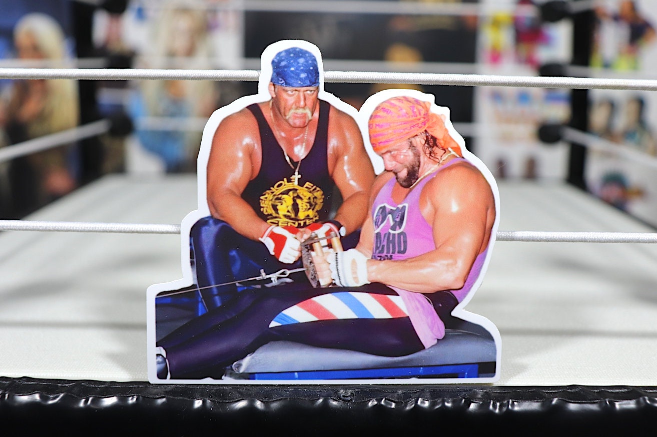 Randy Savage & Hulk Hogan GYM FLOW Sticker [Hulk Hogan, Ric Flair, Macho Man, Randy Savage, Wrestling, Gym, Fitness]