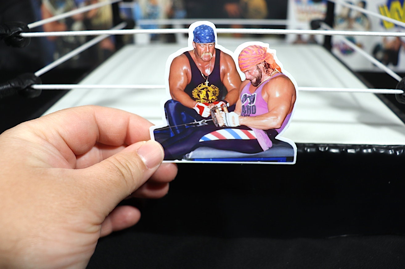 Randy Savage & Hulk Hogan GYM FLOW Sticker [Hulk Hogan, Ric Flair, Macho Man, Randy Savage, Wrestling, Gym, Fitness]