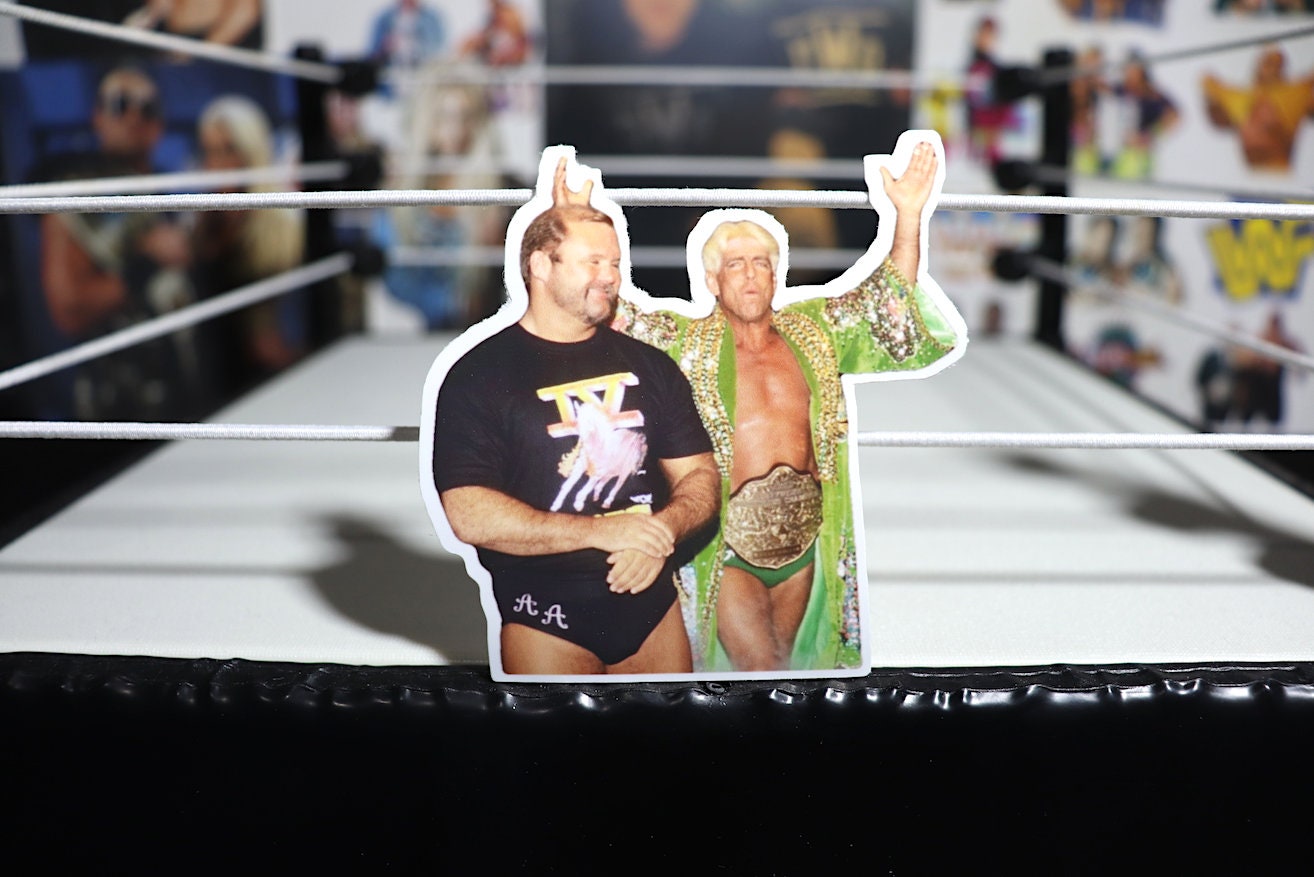 Ric Flair and Arn Anderson Sticker No.2 [Ric Flair - Arn Anderson - Tully Blanchard - Hulk Hogan - Randy Savage - Ultimate Warrior]