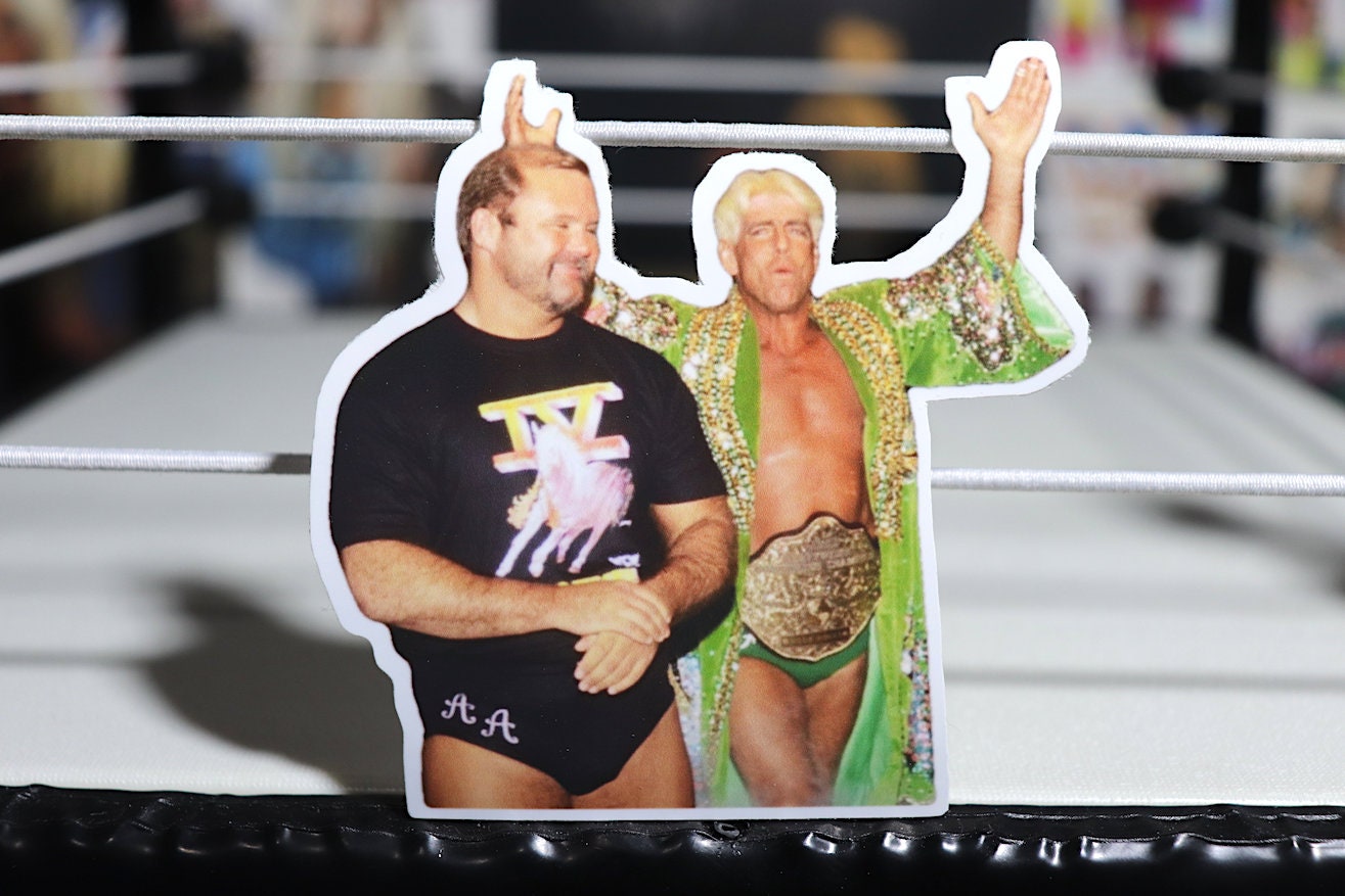 Ric Flair and Arn Anderson Sticker No.2 [Ric Flair - Arn Anderson - Tully Blanchard - Hulk Hogan - Randy Savage - Ultimate Warrior]