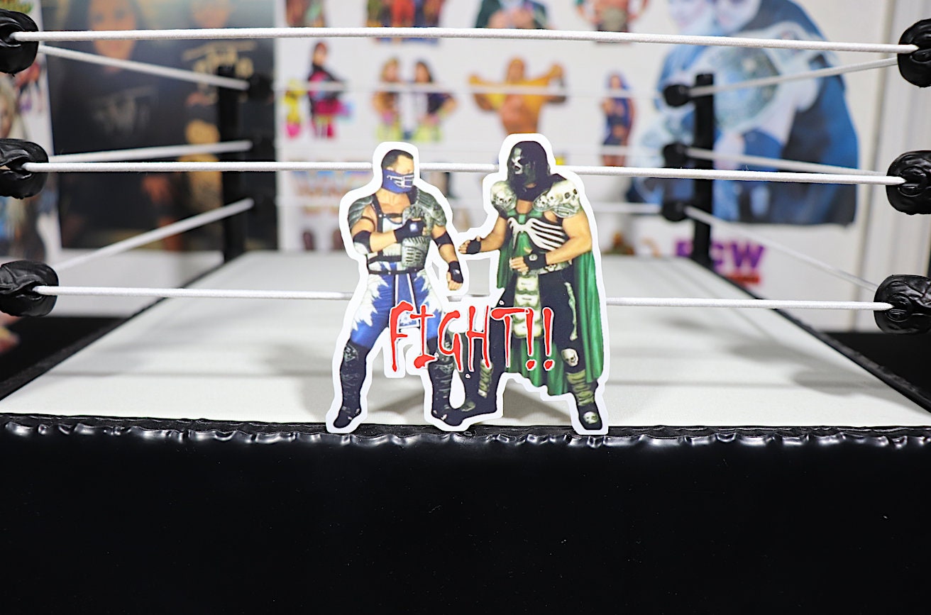 Mortis Vs Glacier Sticker [Ric Flair - Hulk Hogan - Randy Savage - Ultimate Warrior - Wrestling]