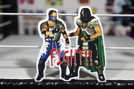 Mortis Vs Glacier Sticker [Ric Flair - Hulk Hogan - Randy Savage - Ultimate Warrior - Wrestling]