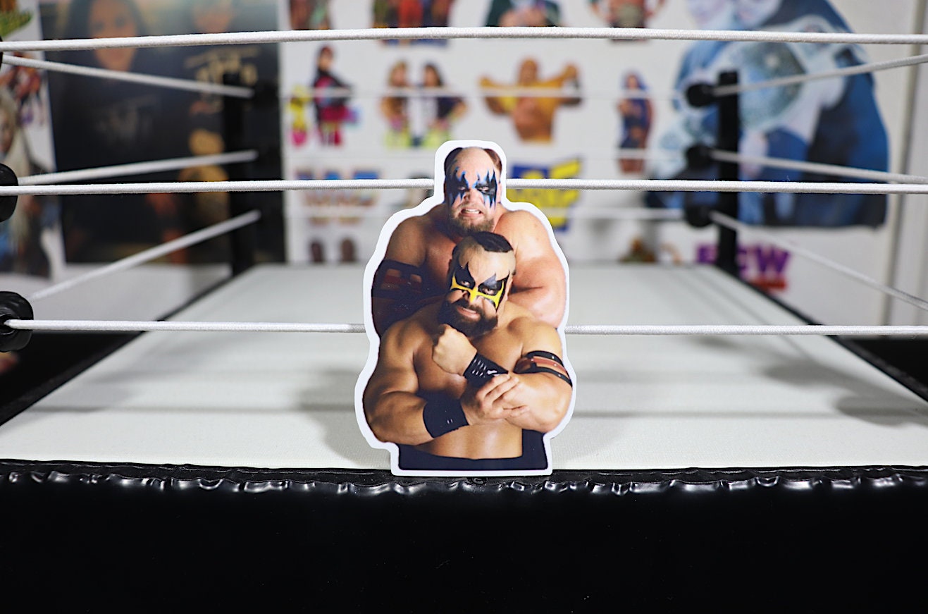 Powers Of Pain Sticker No.2 [Warlord - Barbarian - Ric Flair - Hulk Hogan - Randy Savage - Ultimate Warrior - Wrestling]