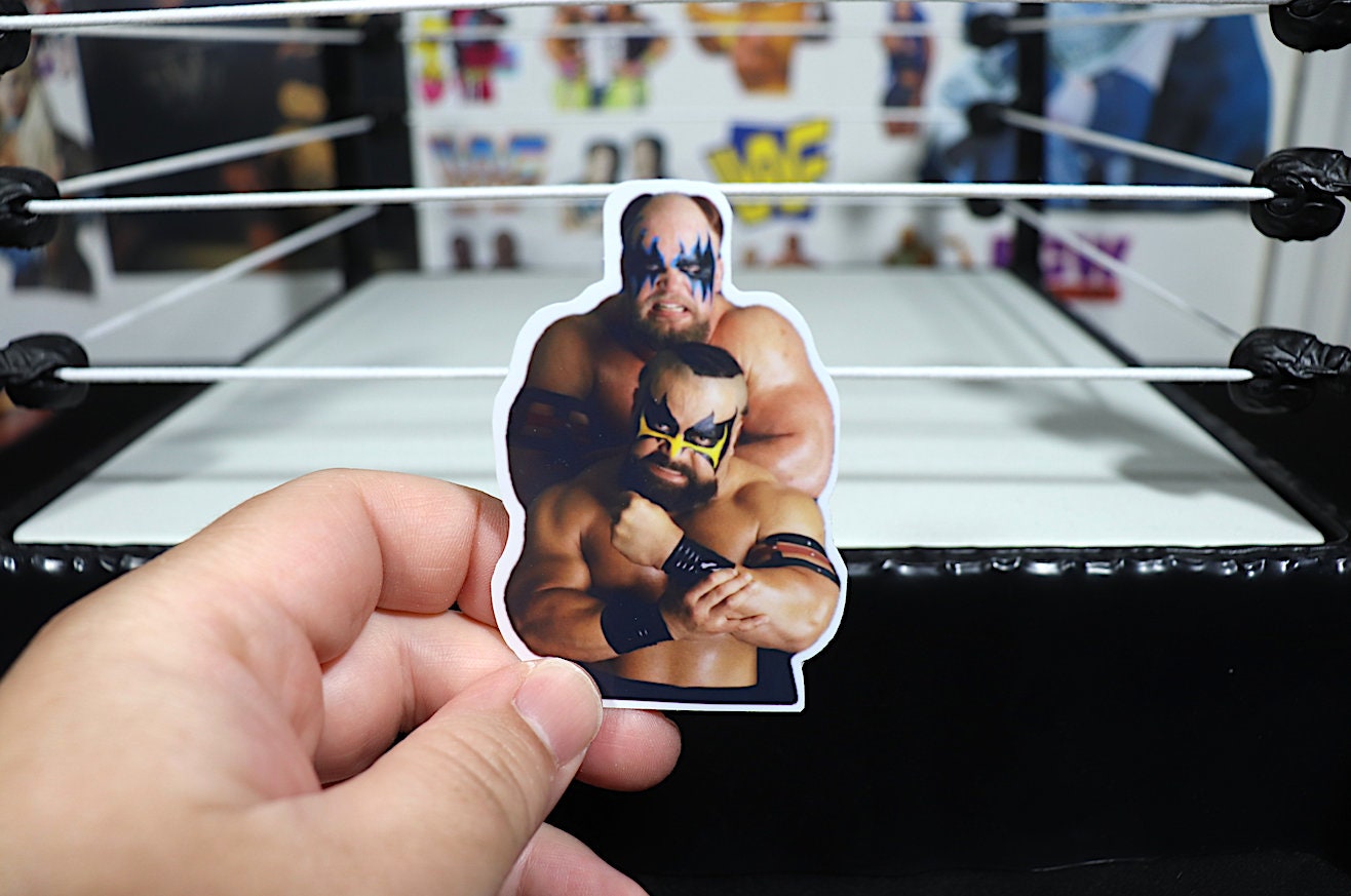 Powers Of Pain Sticker No.2 [Warlord - Barbarian - Ric Flair - Hulk Hogan - Randy Savage - Ultimate Warrior - Wrestling]