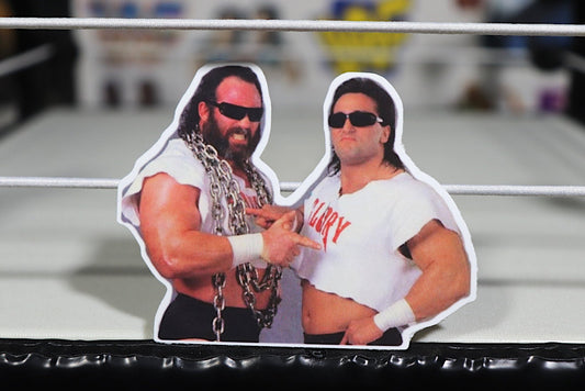 Power and Glory Sticker [Paul Roma - Hercules Hernandez - Ric Flair - Hulk Hogan - Randy Savage - Ultimate Warrior - Wrestling]