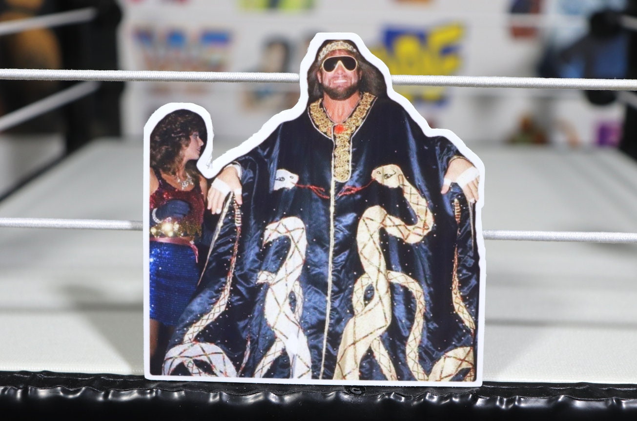 Macho Man Randy Savage & Elizabeth Sticker No.2 [Hulk Hogan - Ric Flair - Ultimate Warrior - njpw]