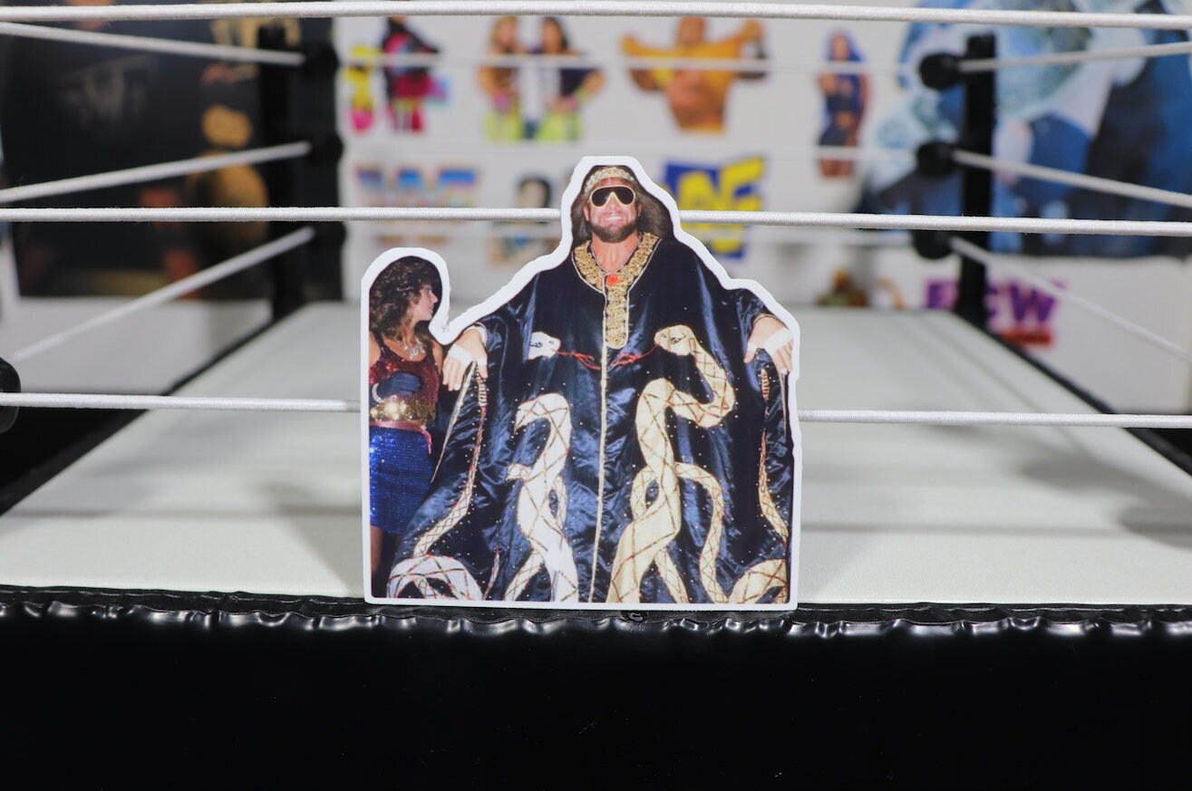 Macho Man Randy Savage & Elizabeth Sticker No.2 [Hulk Hogan - Ric Flair - Ultimate Warrior - njpw]