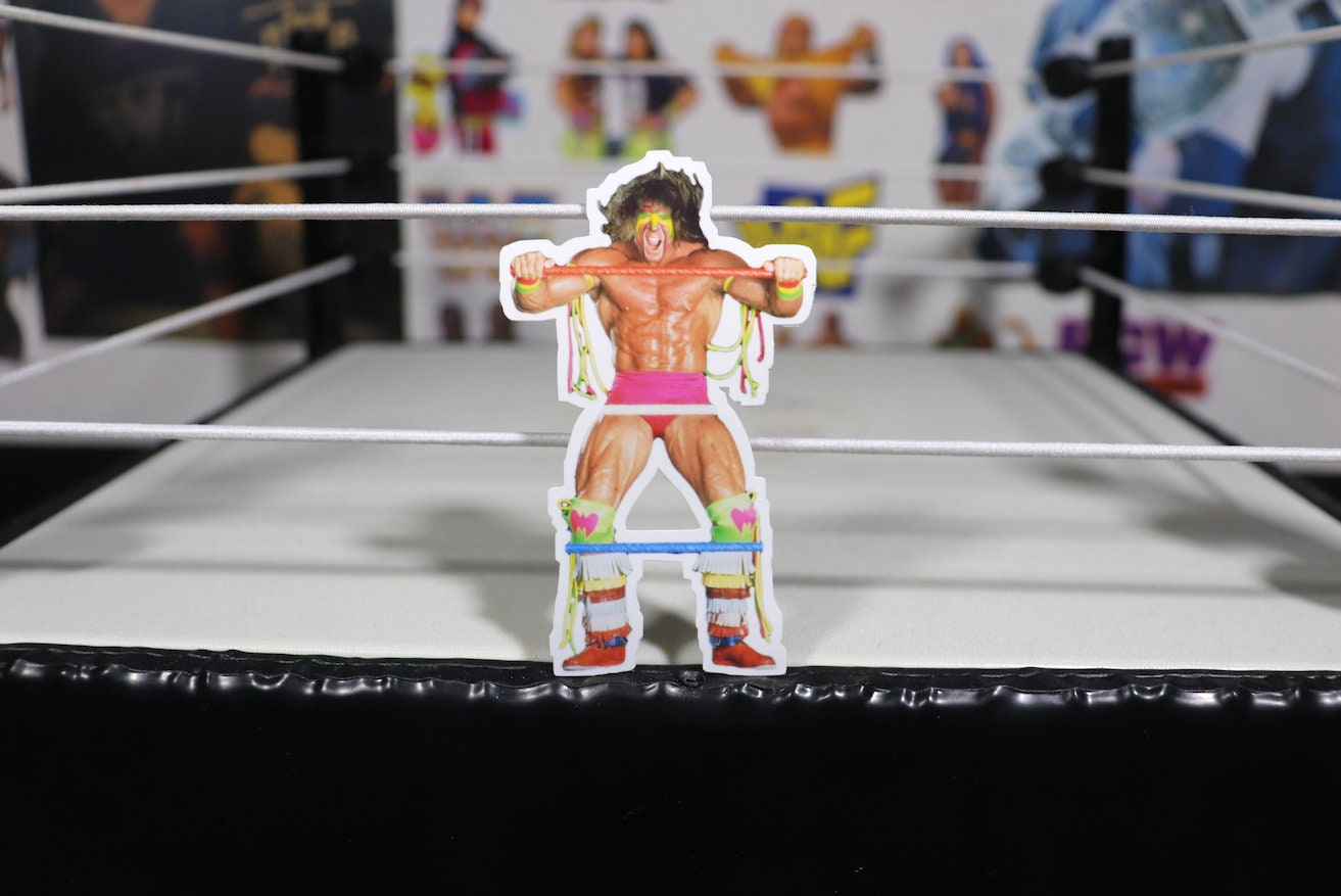 Ultimate Warrior Rope Shake Sticker [Wrestling - Hulk Hogan - Ric Flair - Randy Savage - Dusty Rhodes - Road Warriors]