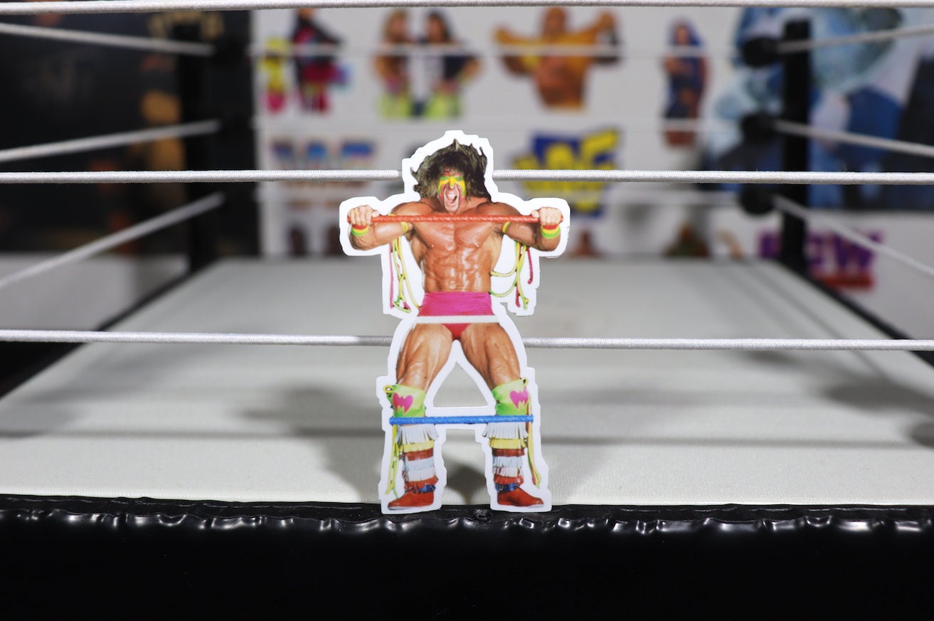 Ultimate Warrior Rope Shake Sticker [Wrestling - Hulk Hogan - Ric Flair - Randy Savage - Dusty Rhodes - Road Warriors]