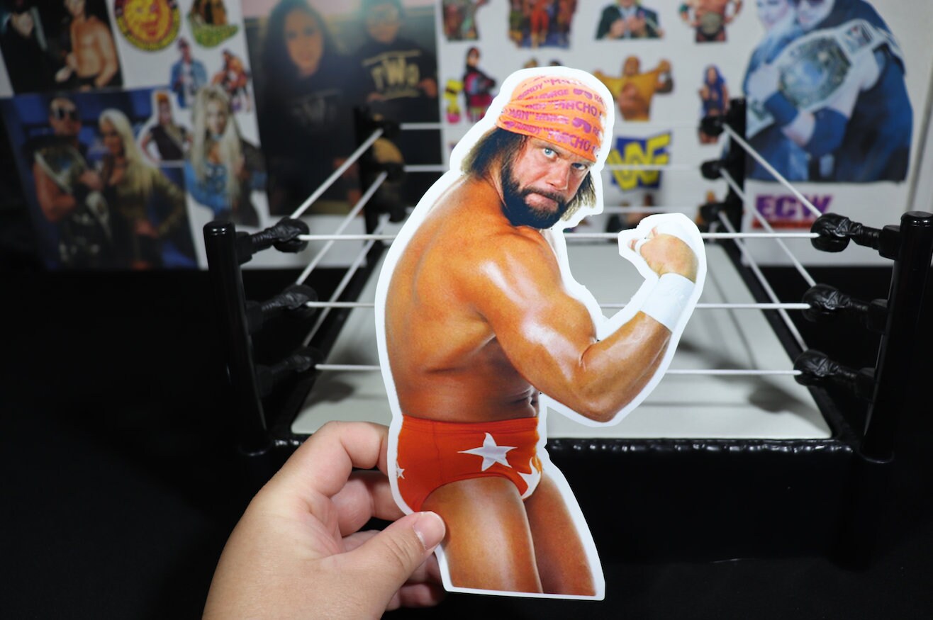 Randy Savage LARGE Sticker [Macho Man - Hulk Hogan - Ric Flair - Ultimate Warrior]