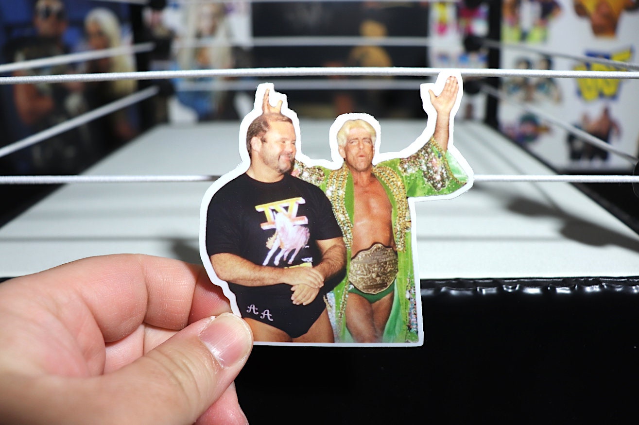 Ric Flair and Arn Anderson Sticker No.2 [Ric Flair - Arn Anderson - Tully Blanchard - Hulk Hogan - Randy Savage - Ultimate Warrior]