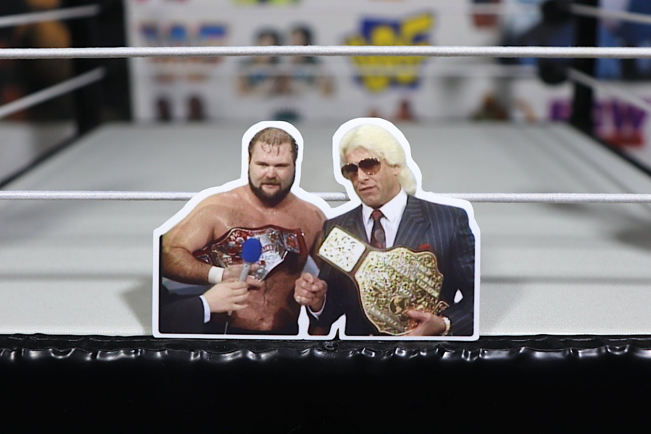 Ric Flair and Arn Anderson Sticker No.3 [Ric Flair - Arn Anderson - Tully Blanchard - Hulk Hogan - Randy Savage - Ultimate Warrior]