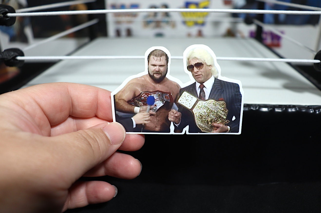 Ric Flair and Arn Anderson Sticker No.3 [Ric Flair - Arn Anderson - Tully Blanchard - Hulk Hogan - Randy Savage - Ultimate Warrior]