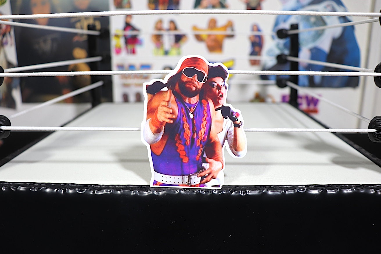 Macho Man Randy Savage & Sherri Sticker 2 [Hulk Hogan - Ric Flair - Ultimate Warrior - Sherri - Pop Culture - 80s - 90s - Wrestling]