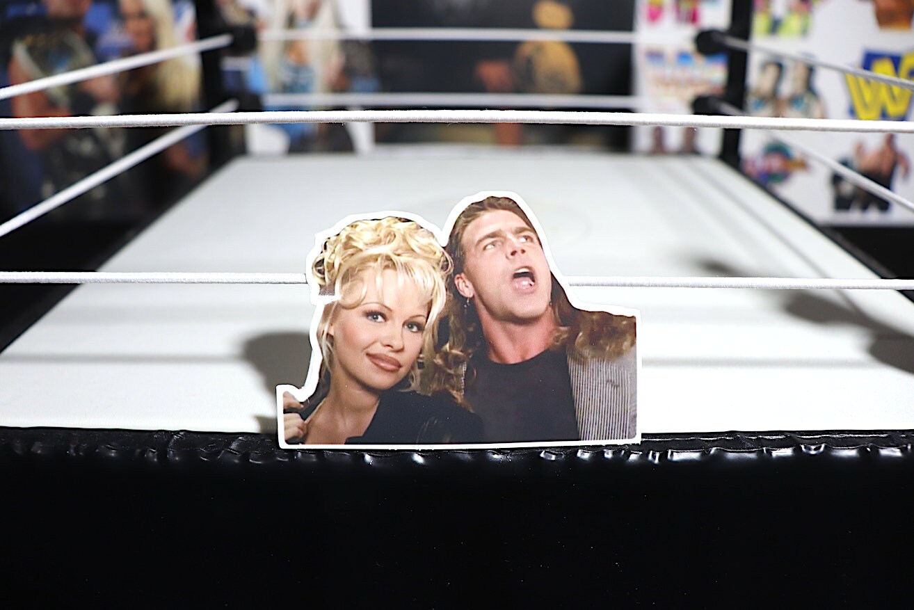 Shawn Michaels and Pam Anderson Sticker No.2