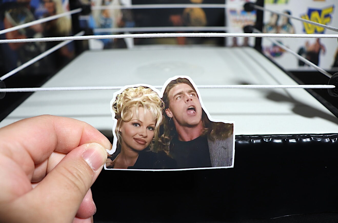 Shawn Michaels and Pam Anderson Sticker No.2