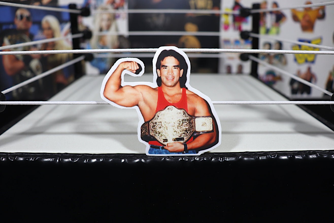 Ricky Steamboat World Champ Sticker No.3 [Hulk Hogan - Ric Flair - Ultimate Warrior - Randy Savage - Vintage - Retro]