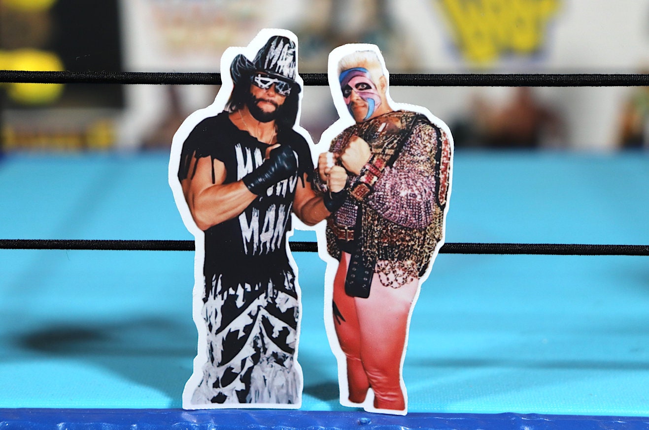 Randy Savage & Sting Sticker [Ric Flair -  Hulk Hogan - Randy Savage - Ultimate Warrior]