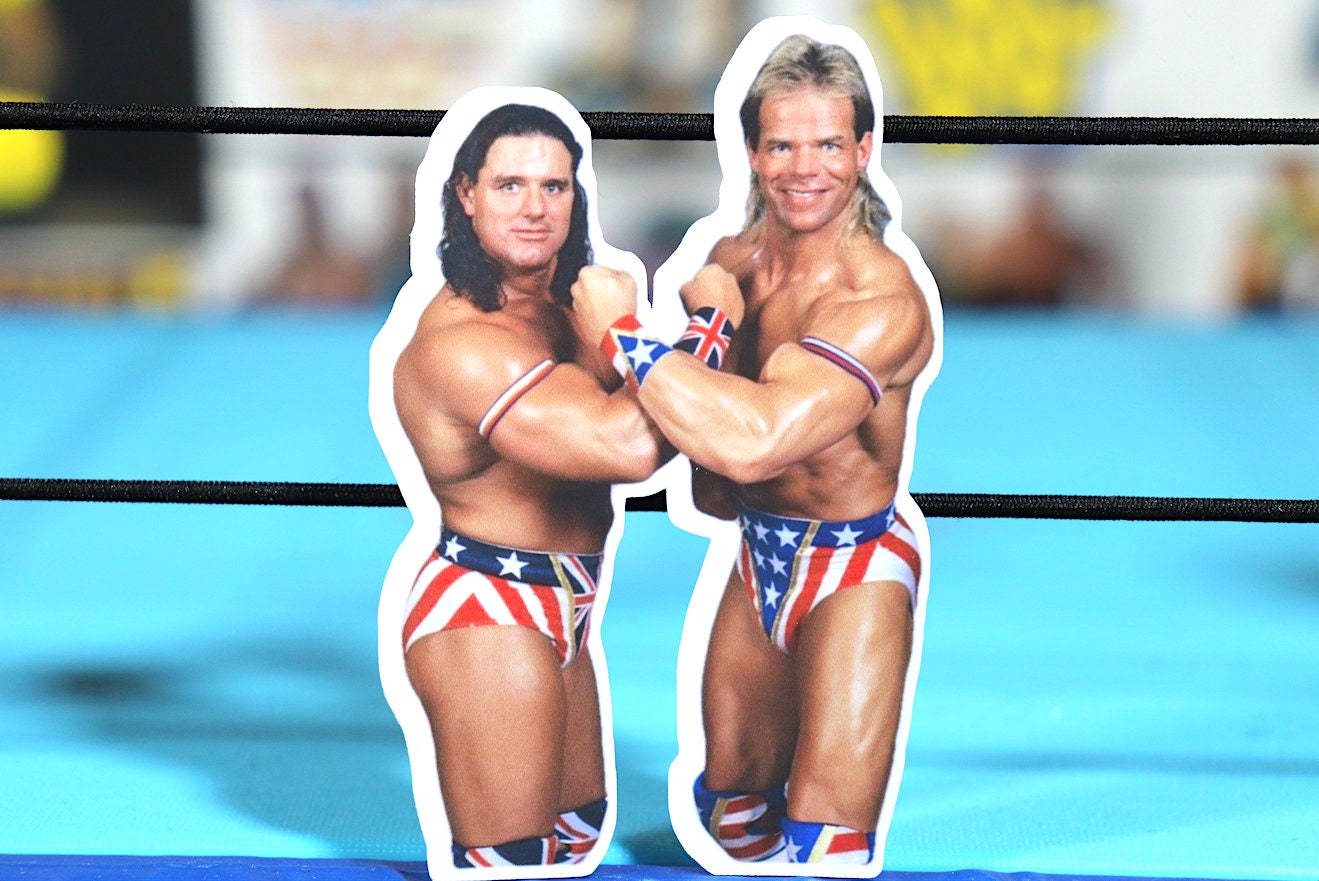 Lex Luger & Davey Boy Sticker [Hulk Hogan - Ric Flair - Randy Savage - Ultimate Warrior - Bret Hart]