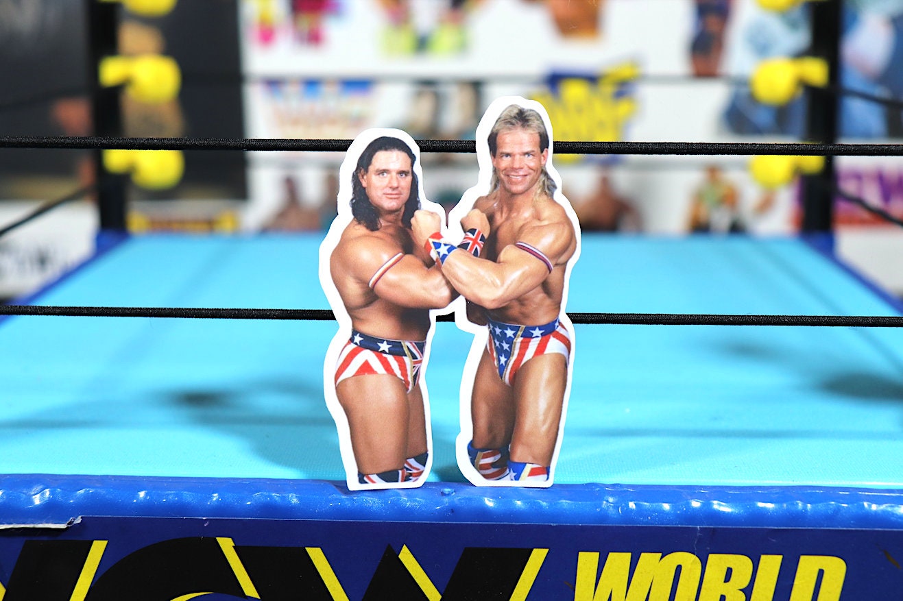 Lex Luger & Davey Boy Sticker [Hulk Hogan - Ric Flair - Randy Savage - Ultimate Warrior - Bret Hart]